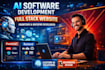 do ai software development,full stack website, frontend backend developer