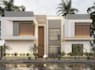 upscale 3d house elevation,modern villa design, duplex exterior,facade rendering