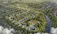 render master planned residential community, street layout,landscape green space