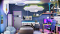 turn 2d to 3d stunning gaming room interior, streaming studio,kid bedroom render