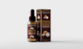 design premium dropper bottle label and box packaging with 3d mockup