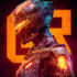 draw a cool typography logo cyberpunk or mecha futuristic