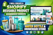 design a reusable drinkware water bottle shopify ecommerce store