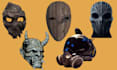 do 3d mask 3d cosplay helmet 3d armor 3d cosplay creation scary mask anime props