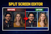 edit podcasts,explainer videos, interviews, and split screen