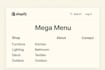create shopify mega menu store collection navigation dropdown product listing
