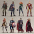make drawing of super hero character
