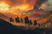 create stunning fantasy landscape, background illustration