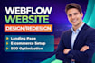 be your expert webflow expert, webflow landing page, webflow developer