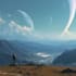 draw a sci fi fantasy landscape  illustration