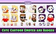 create custom cartoon twitch emotes sub badges sticker