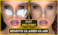 remove glare, reflections, flash spots from glasses and edit