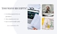 track your expenses and organize receipts into spreadsheets