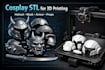 design cosplay 3d models for 3d printing helmets, masks, armor and props stl