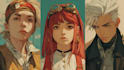 draw semi realism anime character illustration