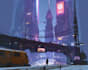 do a futuristic cyberpunk city for you