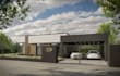 render contemporary home, architecture building structural drawing, 3d external