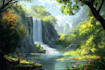 digitally paint fantasy landscape