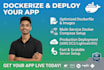 dockerize and deploy your application with docker and AWS