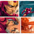 comic book strip, super hero, comic art