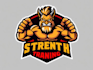 design mascot strength training logo