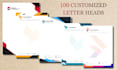 create editable canva letterhead template with source file