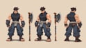 create 2d game character for game art