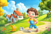 illustrate a childrens book series with magical art