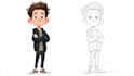 do a digital cartoon illustration