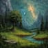 do fantasy background and landscape
