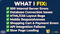 fix PHP, laravel, codeigniter, javascript, and mysql bugs fast