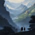 create an illustration and concept art for a landscape