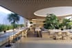 relayout luxury restaurant interior, gastronomy space design, food court render
