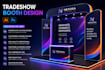 design backdrop,tradeshow booth,retractable banner
