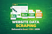 scrape website data and deliver it in your required format