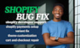 fix shopify payments setup bug fix checkout errors variants shipping tax support