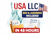register your USA llc with ein and registered address