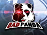 create panda ride car hand drawing mascot logo