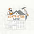 professional contractor and construction logo design