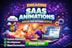 make animated saas explainer video, saas demo video motion software animation
