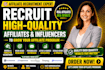 recruit high quality affiliate marketers for your saas or ecommerce offer