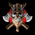 create high quality viking mascot logo with t shirt design