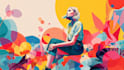 draw colourful digital illustration