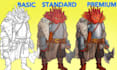 draw fantasy, dnd, rpg, game character design and concept