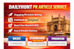 write and publish a professional PR article on dailyhunt