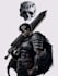 create dark aggressive hand drawn artwork, no ai