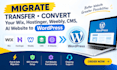 migrate wix or weebly to wordpress and set up hostinger hosting