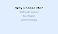 write simple and easy english content for kids