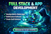 do website development as full stack web developer, front end, backend developer