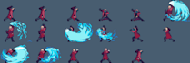 draw and animate your pixel art game character
